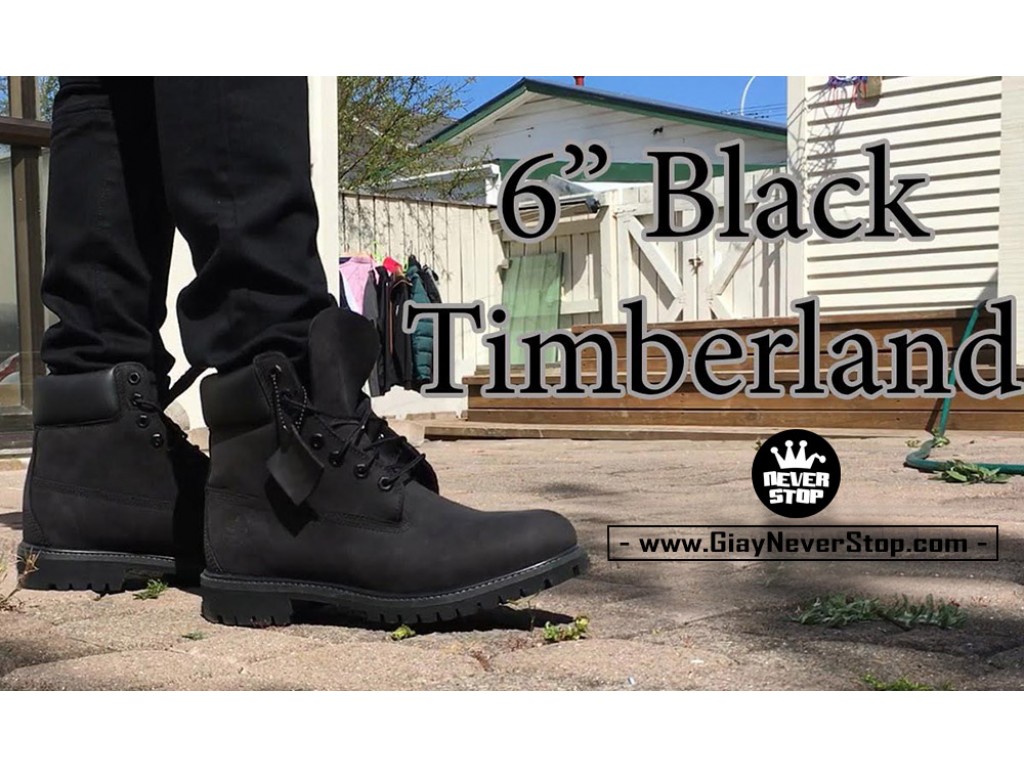 Giày bốt Timberland Boot đen full cổ cao sfake replica chính hãng giá tốt HCM