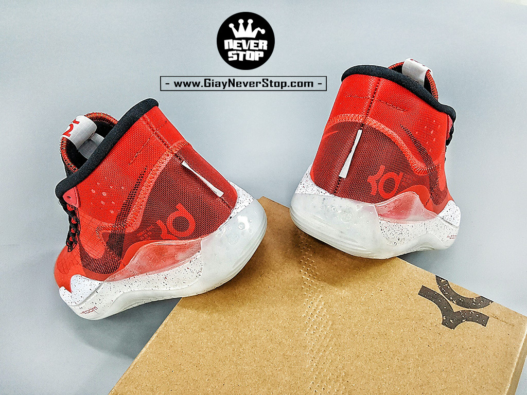 Giày Nike KD 12 đỏ trắng chuyên bóng rổ nam cổ cao sfake giá tốt HCM