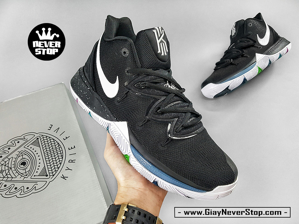 Giày Kyrie 5 đen trắng chuyên bóng rổ hàng chuẩn sfake giá tốt NeverStopShop