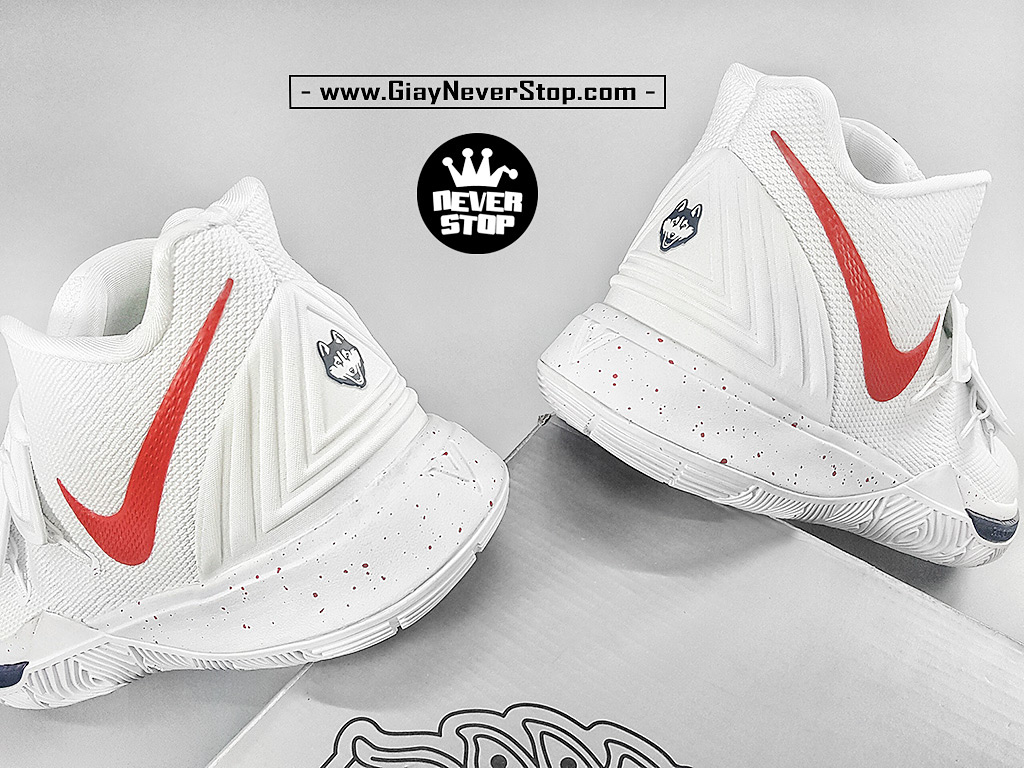 Giày Kyrie 5 Trắng Đỏ chuyên bóng rổ hàng chuẩn sfake giá tốt NeverStopShop