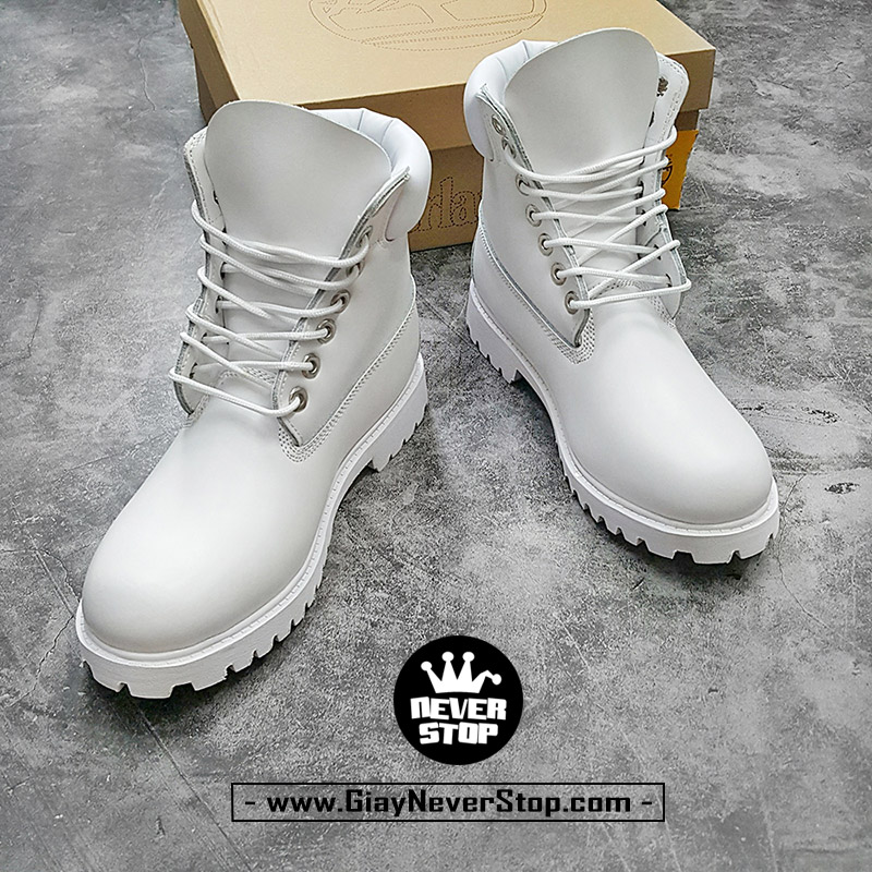 Giày bốt Timberland Boot màu trắng đi tuyết đi phượt chất lượng giá rẻ HCM