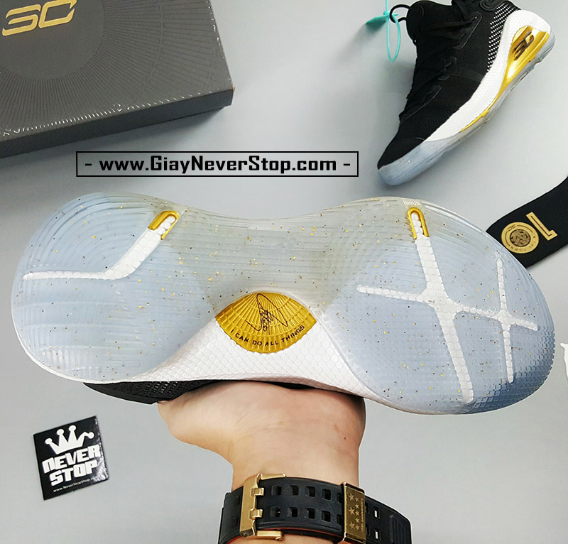 Giày bóng rổ Under Armour Curry 6 Black White Yellow sfake replica giá rẻ tốt nhất HCM