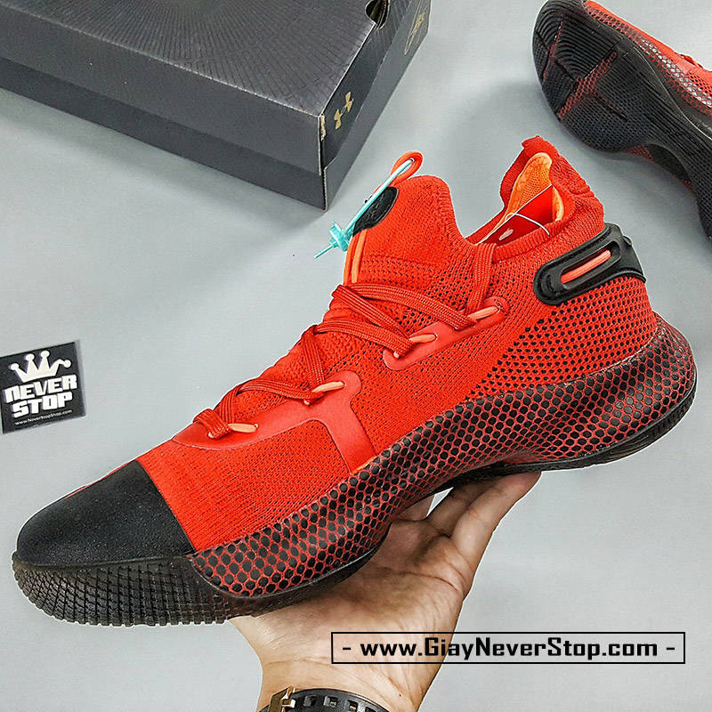 Giày bóng rổ Under Armour Curry 6 cổ thấp đen đỏ sfake replica giá rẻ tốt nhất HCM